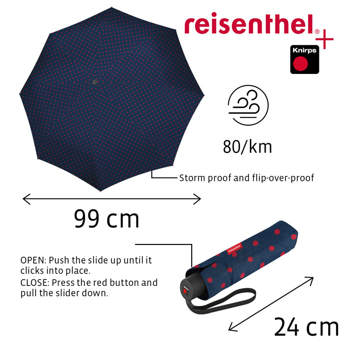 Reisenthel x Knirps Paraplu - classic mixed dots red