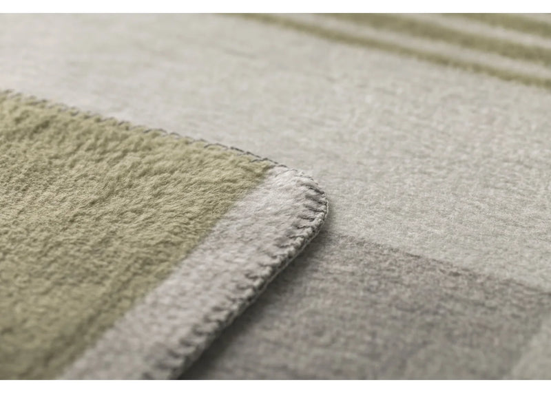 David Fussenegger Plaid Savona - Blokken en Strepen - Groen / Ecru / Beige