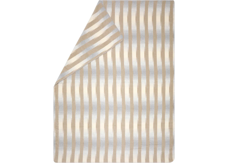 David Fussenegger Plaid Savona - Beige-Ecru strepen