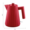 Alessi Plissé Waterkoker 1 Liter - Rood