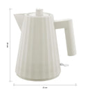 Alessi Plissee-Wasserkocher 1 Liter – Weiß