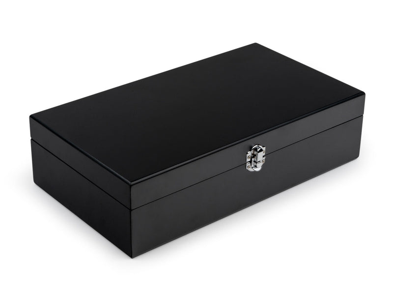 Bredemeijer-theedoos-zwart-4-bakken-2-blikjes-lepel-Regalino