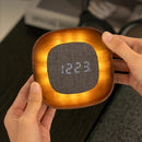 Gingko-Lumos-Wekker-Walnoothout-Regalino-Vierkant-oplaadbaar