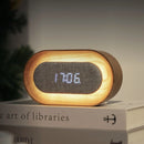 Gingko Lumos Wekker/Klokje Ovaal - Walnotenhout