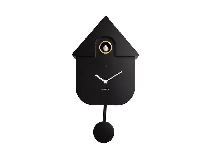 Karlsson Modern Cuckoo Wandklok - Zwart