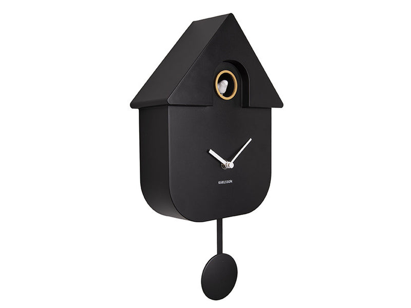 Karlsson Modern Cuckoo Wandklok - Zwart