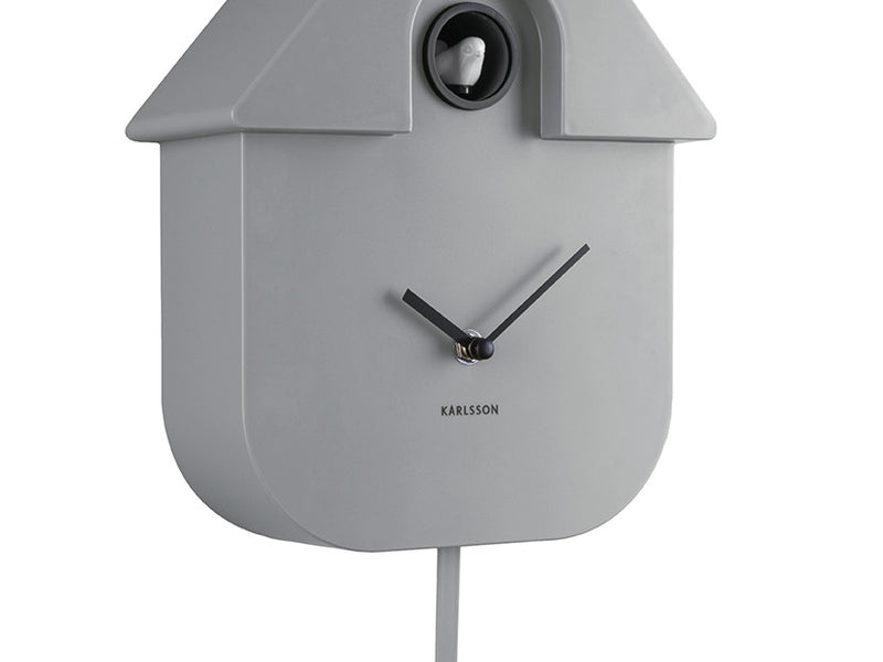 Karlsson Modern Cuckoo Wandklok - Licht Grijs