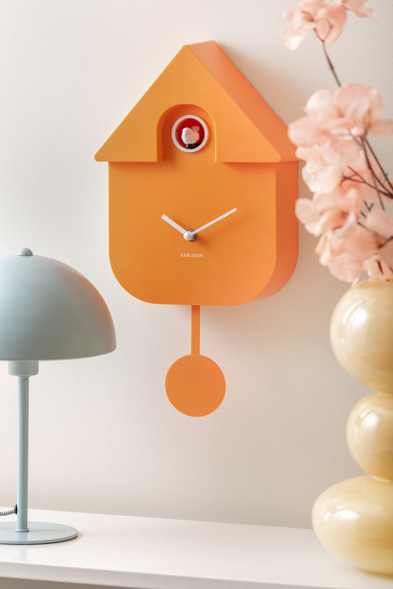 Karlsson Modern Cuckoo Wandklok - Oranje