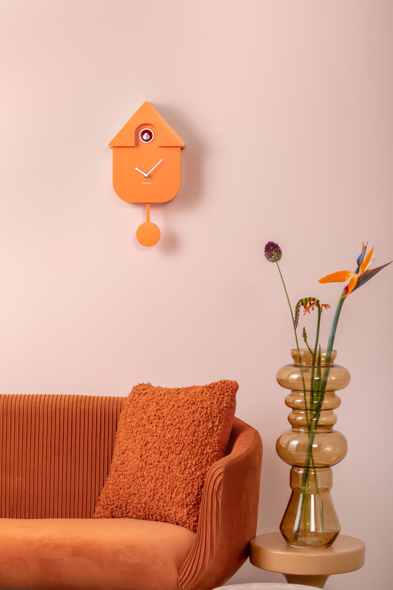 Karlsson Modern Cuckoo Wandklok - Oranje