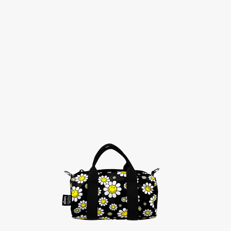 LOQI-smiley-flowers-black-small-weekender-Regalino-Roermond