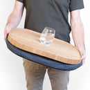 Bosign Laptray Anti-Slip L - Wilgenhout/Grijs