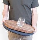 Bosign Laptray Anti-Slip M - Walnoothout/Grijs