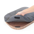 Bosign Laptray Anti-Slip L - Walnoothout/Grijs