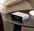 LEXON Flip Premium Wekker Aluminium - Zilver - Oplaadbaar met USB-C