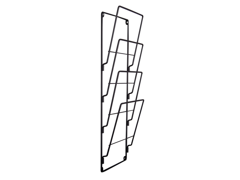 Pt. Magazine Rack Wire Wandrek Metaal 4 Vakken