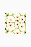 Lichtgroene design servetten met Unikko bloemenpatroon