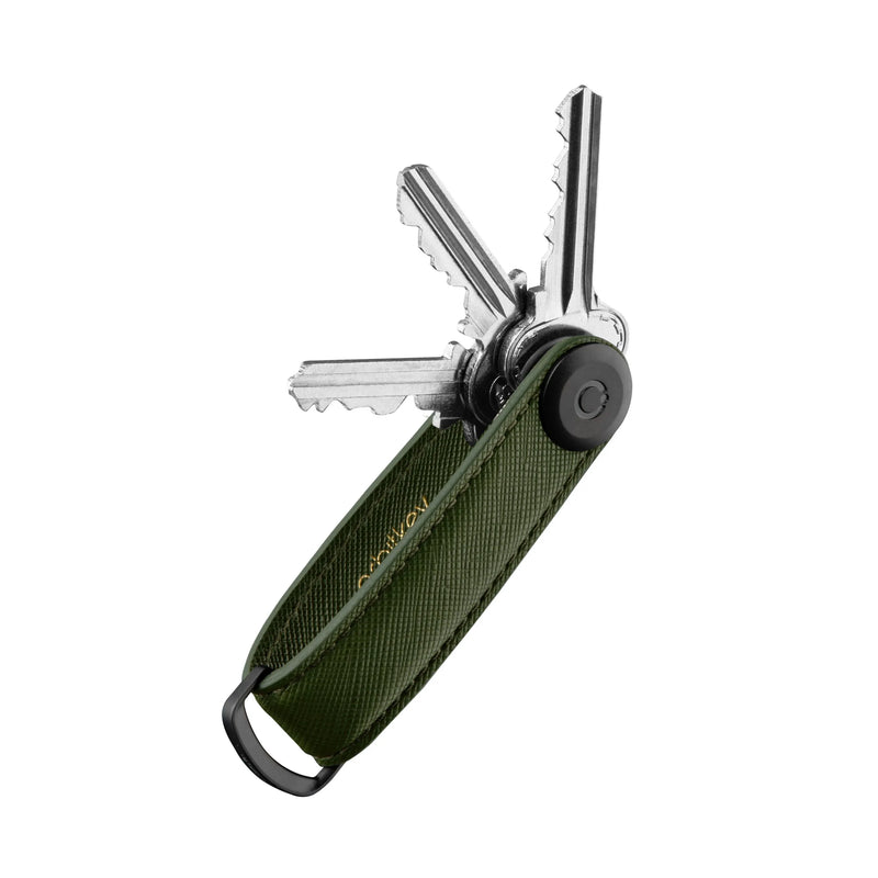 Orbitkey Premium Saffiano Leer 2.0 - Olijfgroen