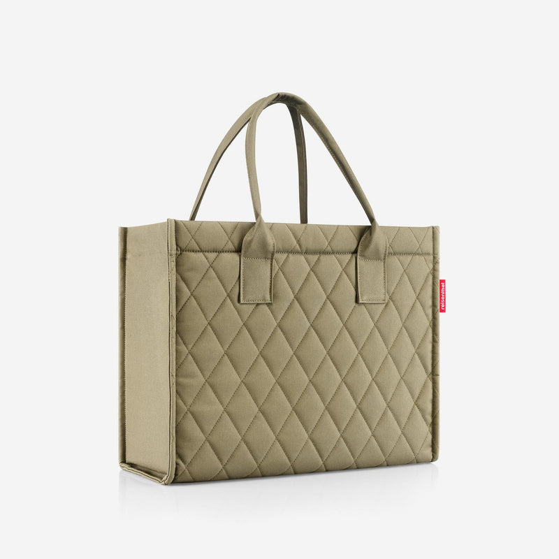 Reisenthel-daily-shopper-rhombus-olive-handtas