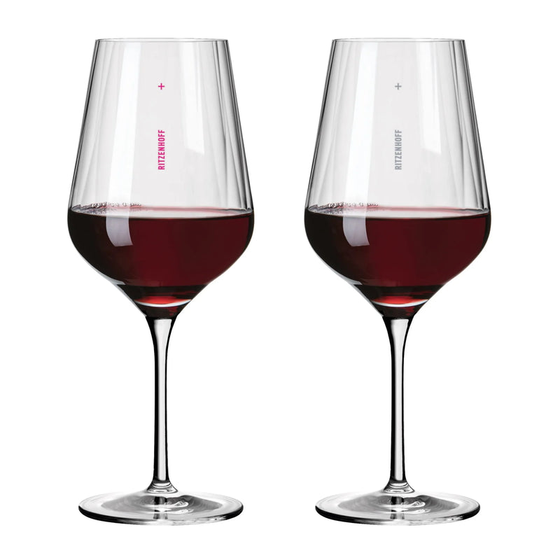 RITZENHOFF Rode Wijnglazen – Set van 2 – Kristalglas – 570 ml