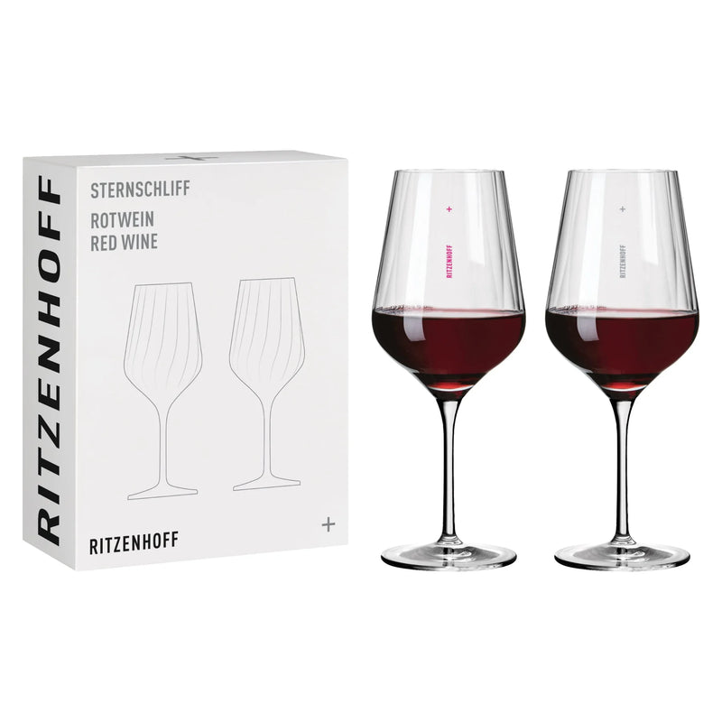 RITZENHOFF Rode Wijnglazen – Set van 2 – Kristalglas – 570 ml