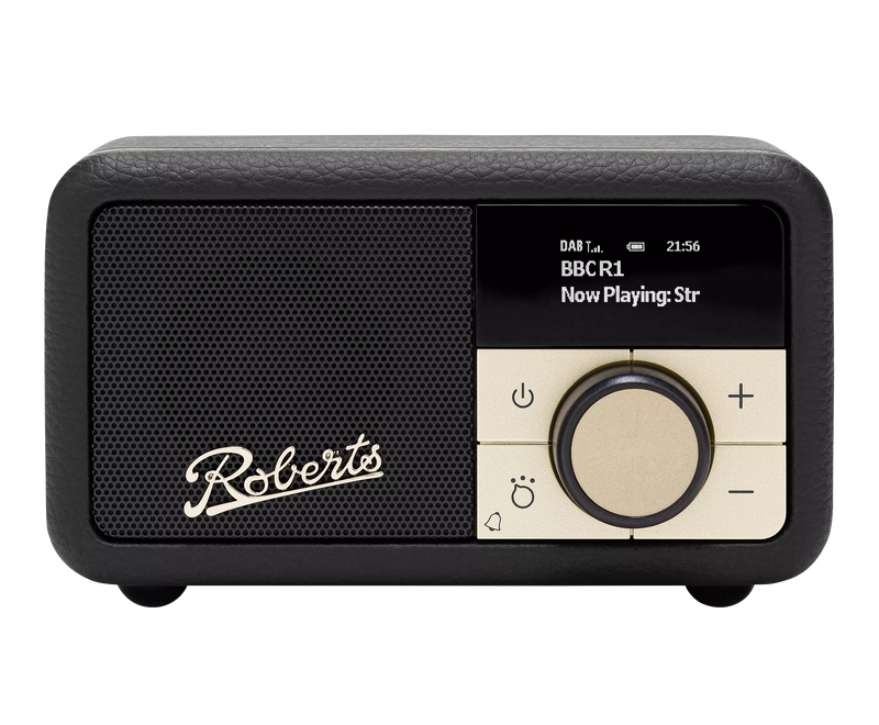 Roberts Revival Petite 2 Zwart – Compact Retro Design, Klassiek Zwart