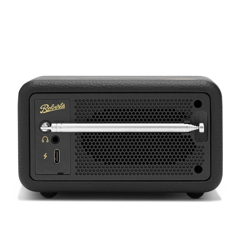 Roberts Revival Petite 2 Zwart – Compact Retro Design, Klassiek Zwart