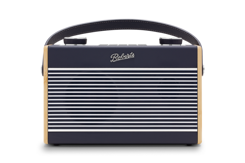 Roberts-radio-retro-leer-hout-blauw