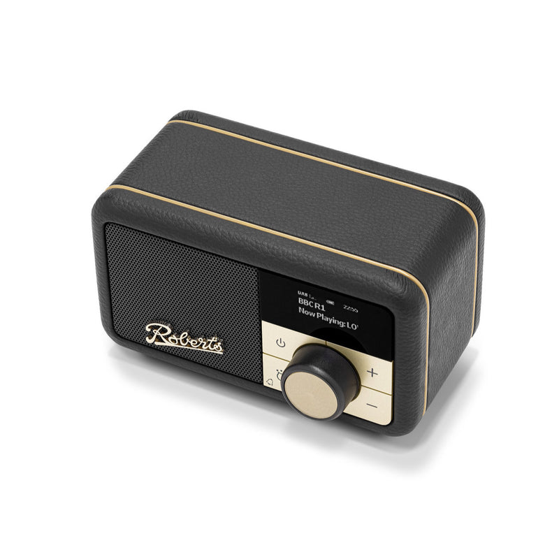 Roberts Revival Petite 2 Zwart – Compact Retro Design, Klassiek Zwart