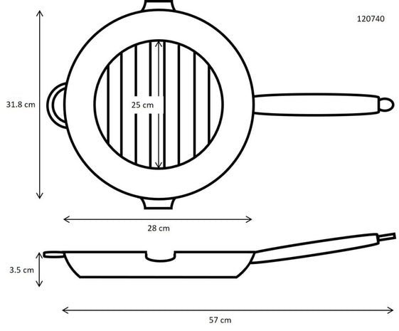 Ronneby Bruk Meastro Grillpan 28 cm