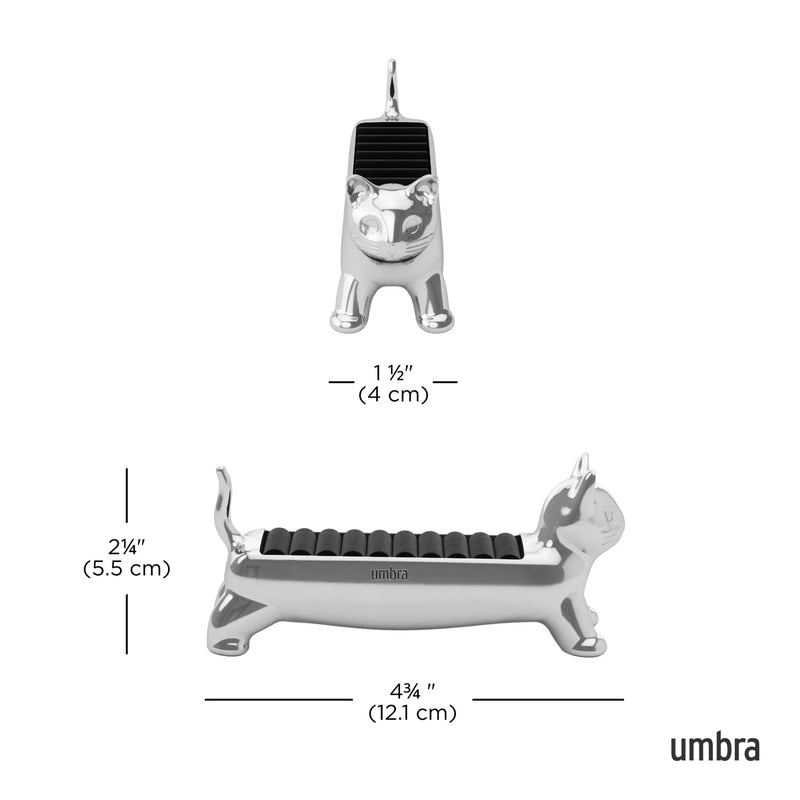 Umbra-Ringhouder-Kat-Ali-Zilver-Chrome-Afmetingen