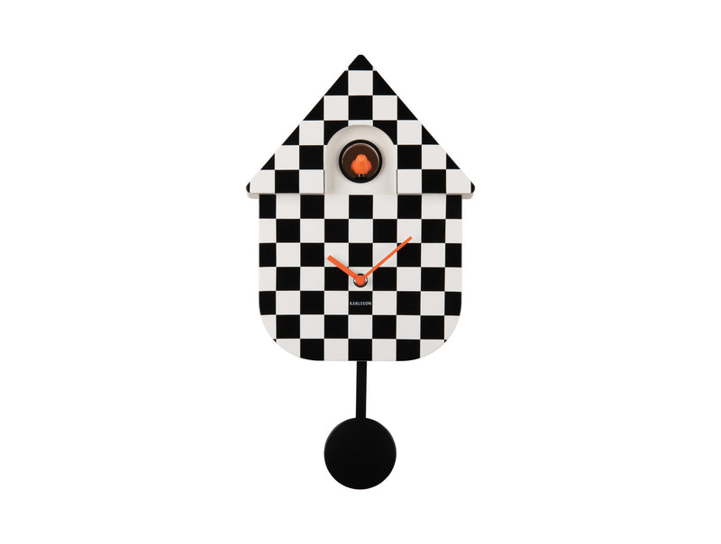 Karlsson Modern Cuckoo Wandklok - Checker