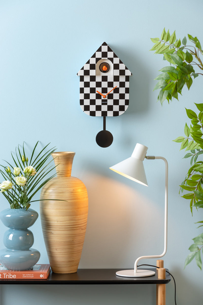 Karlsson Modern Cuckoo Wandklok - Checker