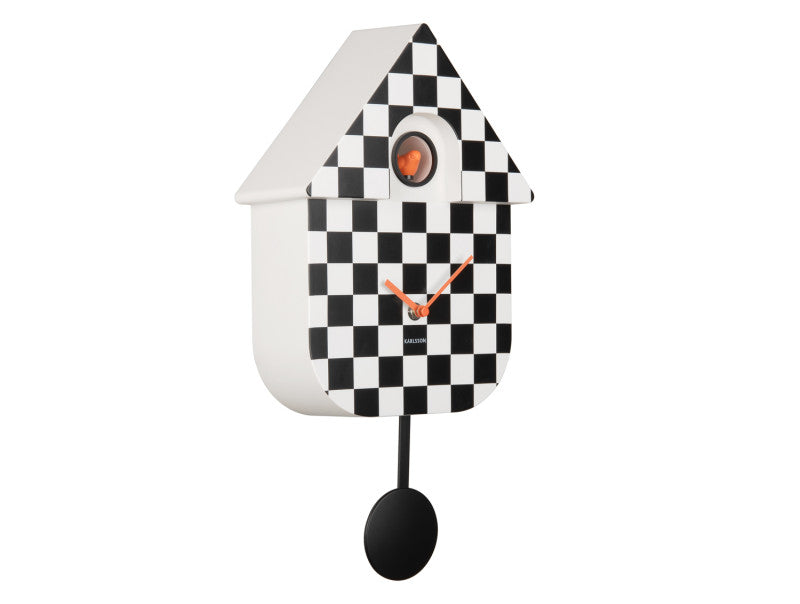 Karlsson Modern Cuckoo Wandklok - Checker