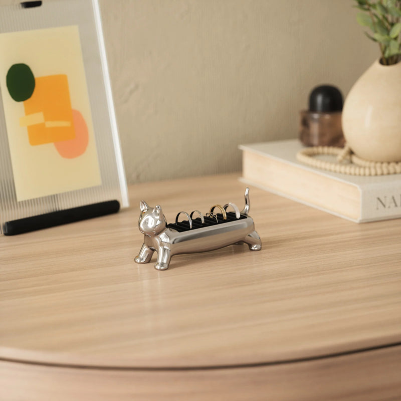 Zilverkleurig-Chrome-teckel-ringhouder-van-Umbra-Regalino-Roermond