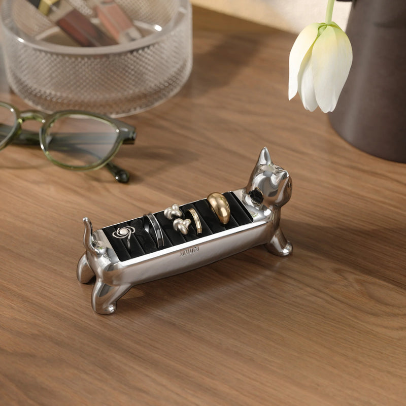 Zilverkleurig-Chrome-teckel-ringhouder-van-Umbra-Regalino