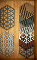 Pannenonderzetter "Triangles" Zone - Olive Taupe