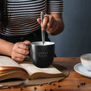 Asa Selection Hey! Mok "Coffee first" Zwart – 350 ml