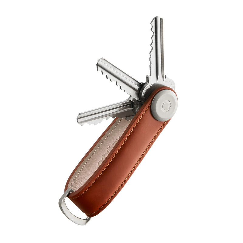 orbitkey-leer-cognac-tan-sleutelhanger