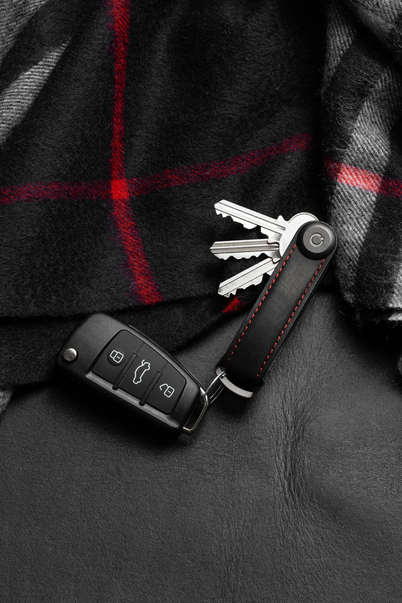 Orbitkey Premium Leer 2.0 - Zwart / Rood