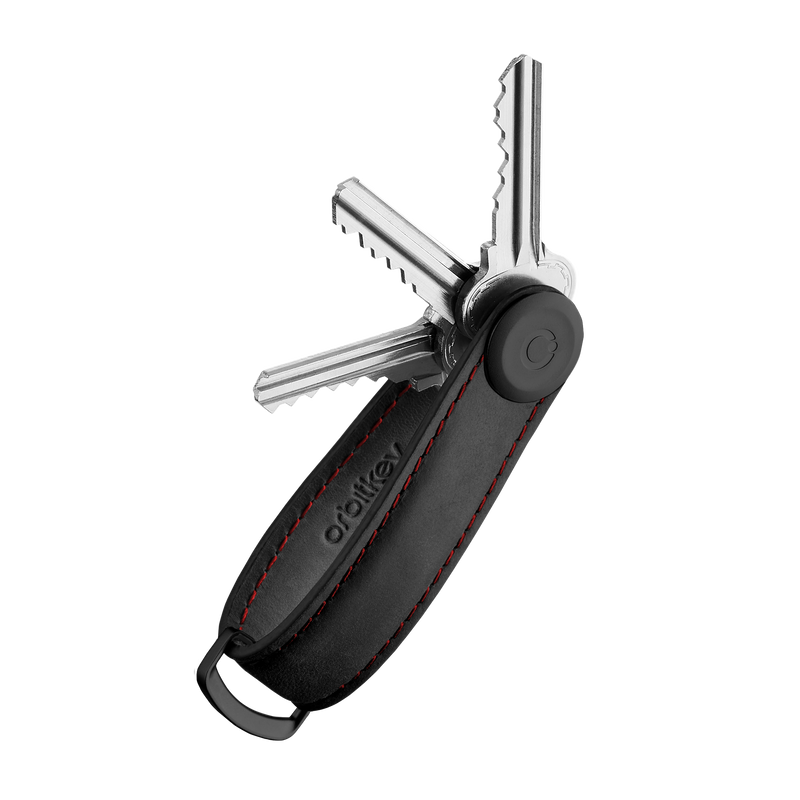 Orbitkey Premium Leer 2.0 - Zwart / Rood