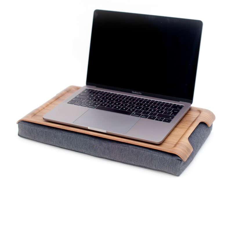 Bosign Mini Laptray Anti-slip - Walnoothout / Grijs