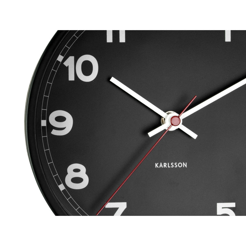 Karlsson Uhr Classic Schwarz - Ø20cm