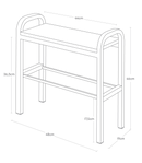 Yamazaki Schuhregal mit Holzplatte – weiß