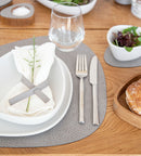 LIND DNA Placemat Curve L - Duurzaam leer - "Hippo" Antraciet Grijs