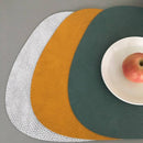 LIND DNA Placemat Curve L - Duurzaam leer - "Hippo" Curry