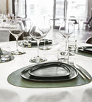 LIND DNA Placemat Curve L - Duurzaam leer - "Hippo" Pastel Green