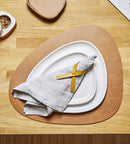 LIND DNA Placemat Curve L - Duurzaam leer - "Hippo" Nature