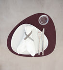 LIND DNA Placemat Curve L - Duurzaam leer - "Hippo" Plum