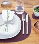 LIND DNA Placemat Curve L - Duurzaam leer - "Hippo" Plum