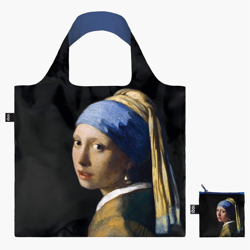 LOQI Falttasche Johannes Vermeer „Mädchen mit Perlenohrring“ recycelt